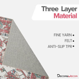Decoranddecor Hallway Runners, Washable Rugs, Carpet Runner Rug, 60X240Cm, Non-Slip, Pet Friendly, Low Pile, Modern Rug - Solara - thumbnail 5