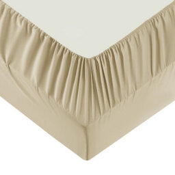 Ameha Plain Microfiber Fitted Sheet 25Cm Deep Pocket-Hypoallergenic Easy Care Beige Fitted Sheets Super King Bedsheet (180X200Cm) - thumbnail 4