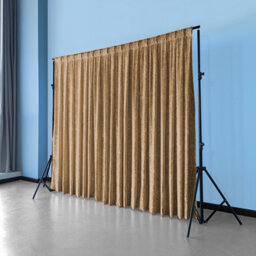 Neel Blue 4X1M Crushed Velvet Backdrop, Photography Background Blackout Curtain - Dark Gold - thumbnail 8