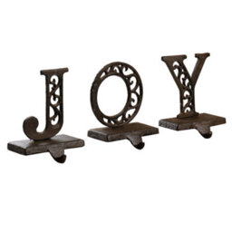 Dibor Joy Set Of 3 Decorative Stocking Hook Fireplace Stocking Holder Christmas Stocking Holders - thumbnail 2
