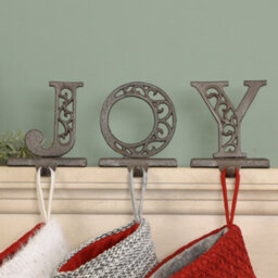 Dibor Joy Set Of 3 Decorative Stocking Hook Fireplace Stocking Holder Christmas Stocking Holders