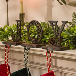 Dibor Joy Set Of 3 Decorative Stocking Hook Fireplace Stocking Holder Christmas Stocking Holders - thumbnail 3