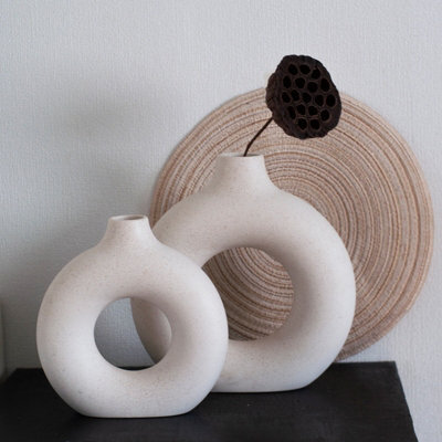 Woodside Home Living Ceramic Donut Vase Set - image 1