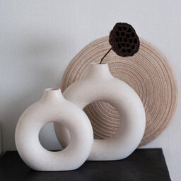Woodside Home Living Ceramic Donut Vase Set - thumbnail 1