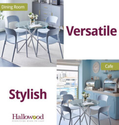 Hallowood Furniture Stoker Light Grey Stackable Plastic Chairs (Cha201-Gry) X 4 - thumbnail 6