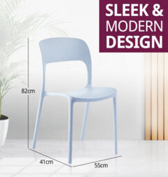 Hallowood Furniture Stoker Light Grey Stackable Plastic Chairs (Cha201-Gry) X 4 - thumbnail 3