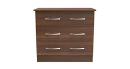 Hampshire 3 Drawer Chest Of Drawers In Noche Walnut (Ready Assembled) - thumbnail 1