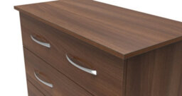 Hampshire 3 Drawer Chest Of Drawers In Noche Walnut (Ready Assembled) - thumbnail 4