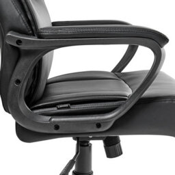Beliani Executive Chair Guru Faux Leather Black - thumbnail 9