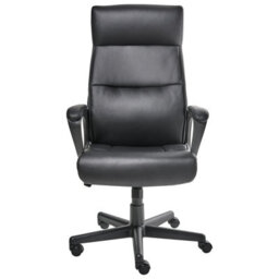 Beliani Executive Chair Guru Faux Leather Black - thumbnail 6