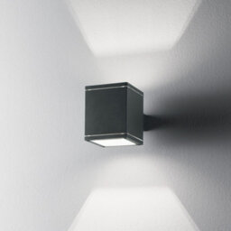 Ideal Lux Snif Square 1 Light Outdoor Up Down Wall Light Anthracite, Putty Ip44, G9 - thumbnail 2