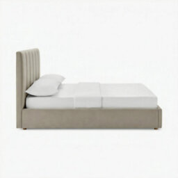Furniturebox Uk Trifle Taupe Velvet Ottoman King Size Bed Frame - thumbnail 4