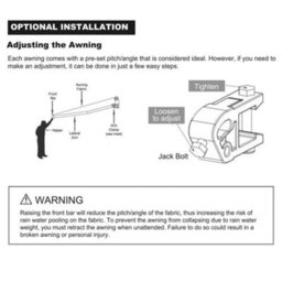 Jack Stonehouse 2.5 X 2M Manual Awning For Window, Doors, Patio, Garden - Retractable Sun Shade Canopy Shelter With Crank Handle & Fixings - Grey - thumbnail 4
