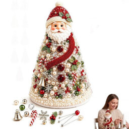 CLEFFNS Diy Beaded Christmas Tree Craft Kit, 3D Beaded Holiday Tree Kit, Decorate Display A Festive Beaded Christmas Tree Holiday Crafting - thumbnail 1