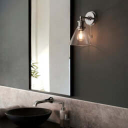 Luminosa Lighting Luminosa Catanzaro Bathroom Glass Wall Lamp, Chrome Plate, Glass, Ip44 - thumbnail 3