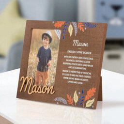 History & Heraldry Pre-Personalised Picture Frame With Child's Name And Meaning - Mason - For 8.5 X 11Cm Photo - Over 90 Titles Available - thumbnail 2