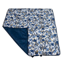 Sara Miller London Sara Miller By Navigate 140 X 140Cm Picnic Blanket Blue & White - thumbnail 3