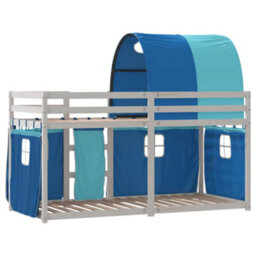 Walplus Bunk Bed Without Mattress Blue 80X200 Cm Solid Wood Pine - thumbnail 7