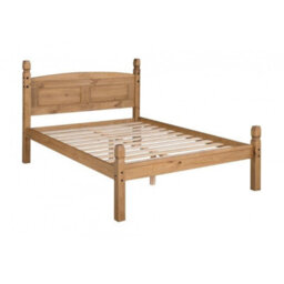 "Mercers Furniture Corona 4'0"" Small Double Low Foot End Bed Frame Solid Pine With Mexican Styling" - thumbnail 2
