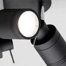 Litecraft Hugo Black 3 Light Bathroom Ceiling Spotlight Plate - thumbnail 5
