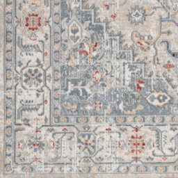 Livabliss Jolie-Vintage Blue Grey Ivory Burgundy Traditional Boho Living Dining Bedroom Rug 200 X 275 Cm Easy Care, Non Shedding - thumbnail 7