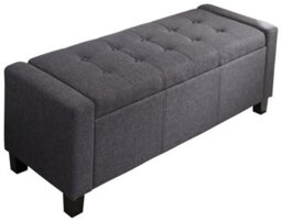 Gfw Verona Fabric Storage Ottoman Bench Charcoal - thumbnail 7