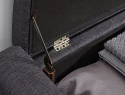 Gfw Verona Fabric Storage Ottoman Bench Charcoal - thumbnail 5