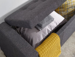 Gfw Verona Fabric Storage Ottoman Bench Charcoal - thumbnail 9