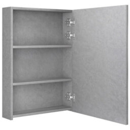 Berkfield Led Bathroom Mirror Cabinet Concrete Grey 50X13X70 Cm - thumbnail 5