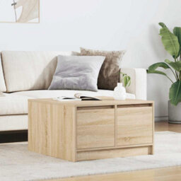 Berkfield Coffee Table With Drawers Sonoma Oak 70.5X70X40 Cm - thumbnail 1