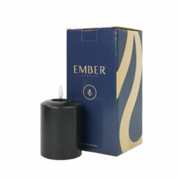 Festive Lights Ember™ Battery Signature Black Candle, 10Cm - thumbnail 7