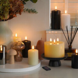 Festive Lights Ember™ Battery Signature Black Candle, 10Cm - thumbnail 6