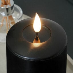 Festive Lights Ember™ Battery Signature Black Candle, 10Cm - thumbnail 2