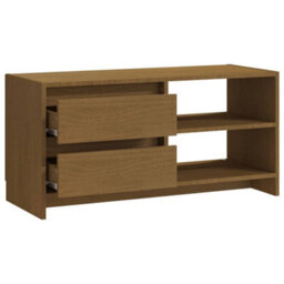 Berkfield Tv Cabinet Honey Brown 80X31X39 Cm Solid Pinewood - thumbnail 8