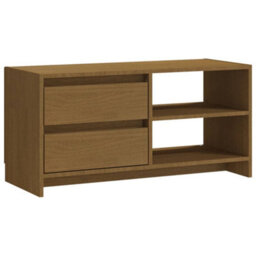 Berkfield Tv Cabinet Honey Brown 80X31X39 Cm Solid Pinewood - thumbnail 2