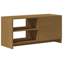Berkfield Tv Cabinet Honey Brown 80X31X39 Cm Solid Pinewood - thumbnail 7