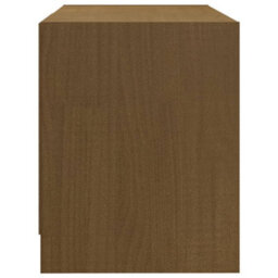 Berkfield Tv Cabinet Honey Brown 80X31X39 Cm Solid Pinewood - thumbnail 6