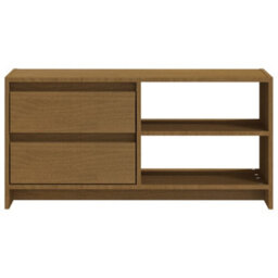 Berkfield Tv Cabinet Honey Brown 80X31X39 Cm Solid Pinewood - thumbnail 5