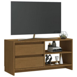 Berkfield Tv Cabinet Honey Brown 80X31X39 Cm Solid Pinewood - thumbnail 4