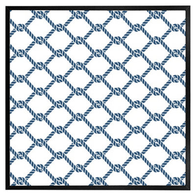 "Andrew Lee Navy Chainlink Rope (Picutre Frame) / 12X12"" / Black" - image 1