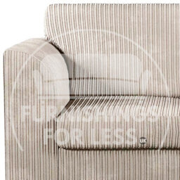 Furnishings For Less UK Luxor Cream Jumbo Cord Large 5 Seater Corner Sofa Long Right Hand Facing - Full Back - thumbnail 3