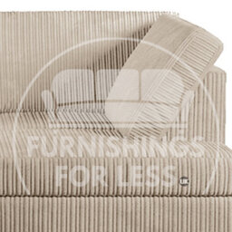 Furnishings For Less UK Luxor Cream Jumbo Cord Large 5 Seater Corner Sofa Long Right Hand Facing - Full Back - thumbnail 2
