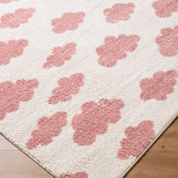Livabliss Fossay Shaggy-Washable Ivory Pink Modern High Pile Living Bedroom Rug 160 X 213 Cm Easy Care, Non Shedding - thumbnail 6