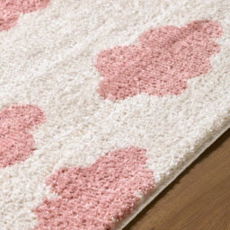 Livabliss Fossay Shaggy-Washable Ivory Pink Modern High Pile Living Bedroom Rug 160 X 213 Cm Easy Care, Non Shedding - thumbnail 3