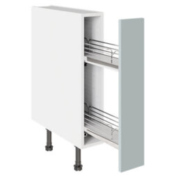 Kitchen Kit Aquamarine Supermatt Slab Door Base Unit Pull Out Cabinet Handleless Soft Close Drawers Flatpack - 150X720mm