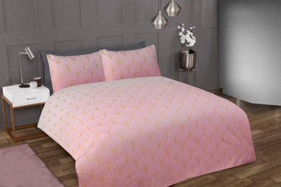 Smart Living Luxury Easy Care Bedding Quilt Cover, Textured Duvet Cover Set, Bed Covers - Ombre Metallic Deco - image 1