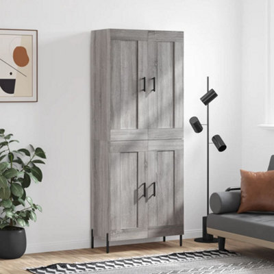 Berkfield Highboard Grey Sonoma 69.5X34X180 Cm Engineered Wood - image 1