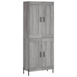 Berkfield Highboard Grey Sonoma 69.5X34X180 Cm Engineered Wood - thumbnail 2