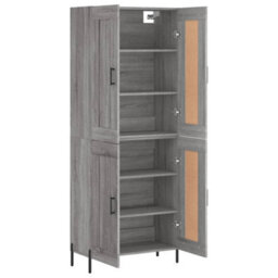 Berkfield Highboard Grey Sonoma 69.5X34X180 Cm Engineered Wood - thumbnail 4