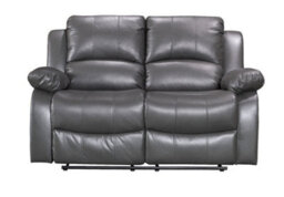 Grey Faux Leather  3 + 2 + 1 Seater Manual Recliner Sofa And Armchair Set For Living Room Valencia - thumbnail 6